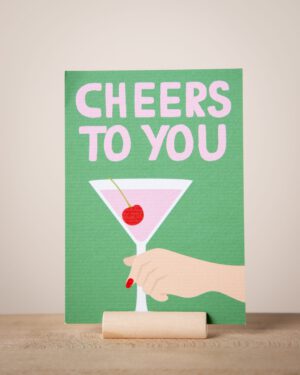 Verjaardagskaart 'cheers to you'